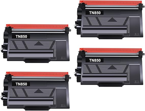 (Black, 4-Pack) Compatible Toner Cartridge Replacement TN850 TN-850 TN820 TN-820 for HL-L6200DW MFC-L5700DW MFC-L5850DW HL-L5200DW MFC-L5900DW MFC-L6800DW