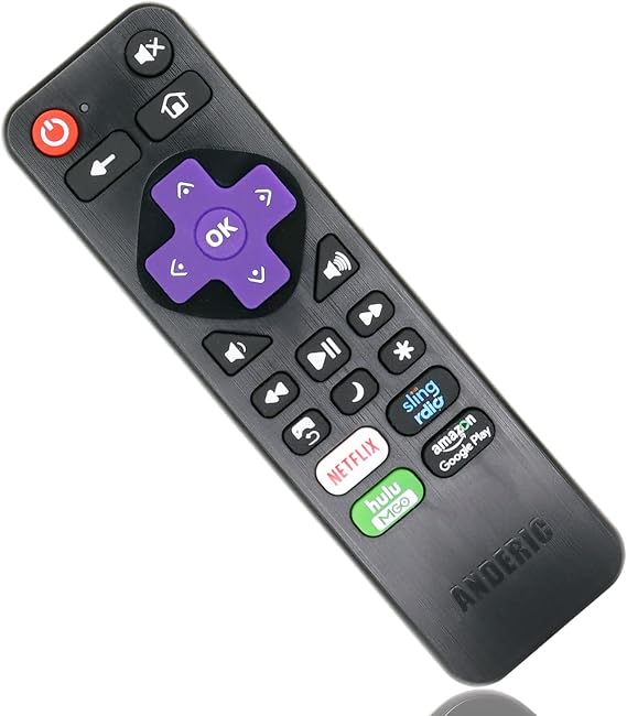Anderic for Sharp LC-RCRUS-16 Roku Replacement Remote Control | Replaces only The Sharp LC-RCRUS-16 Remote Control - LC-43LB371U, LC-43LB371UA, LC-43LB371UB, LC-50LB371U - RRLC16.2