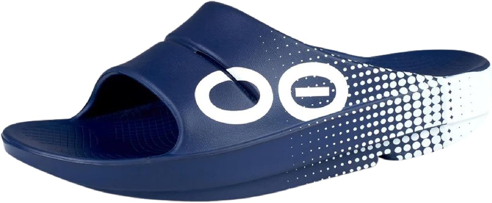OOFOS Unisex OOahh Sport Slide Matrix Navy 14 Medium
