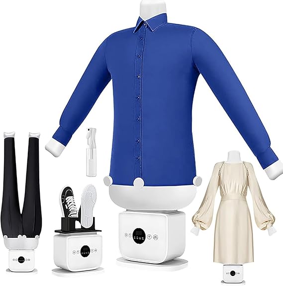 Aironox Automatic Ironing Machine 2026, 8-Minute Fast Steam Iron with Adjustable Temperature, 360 Full Coverage Drying for Shirts Pants Shoes + Skirt Mould Version