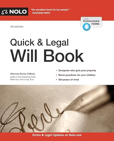 Quick & Legal Will Book