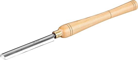 DEEG 1-Inches HSS Roughing Gouge Lathe Chisel Wood Turning Tools with Domestic Ashtree Handle, Brass Ferrules and High Speed Steel Blades
