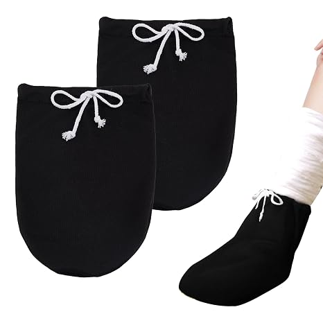 NICENEEDED Cast Sock Cover for Foot, Black Cast Toe Cover Socks, Leg Cast Cover Below the Knee Adjustable Drawstring Cast Protector Washable Cast Sleeve for Men Women Foot Leg Ankle Proof