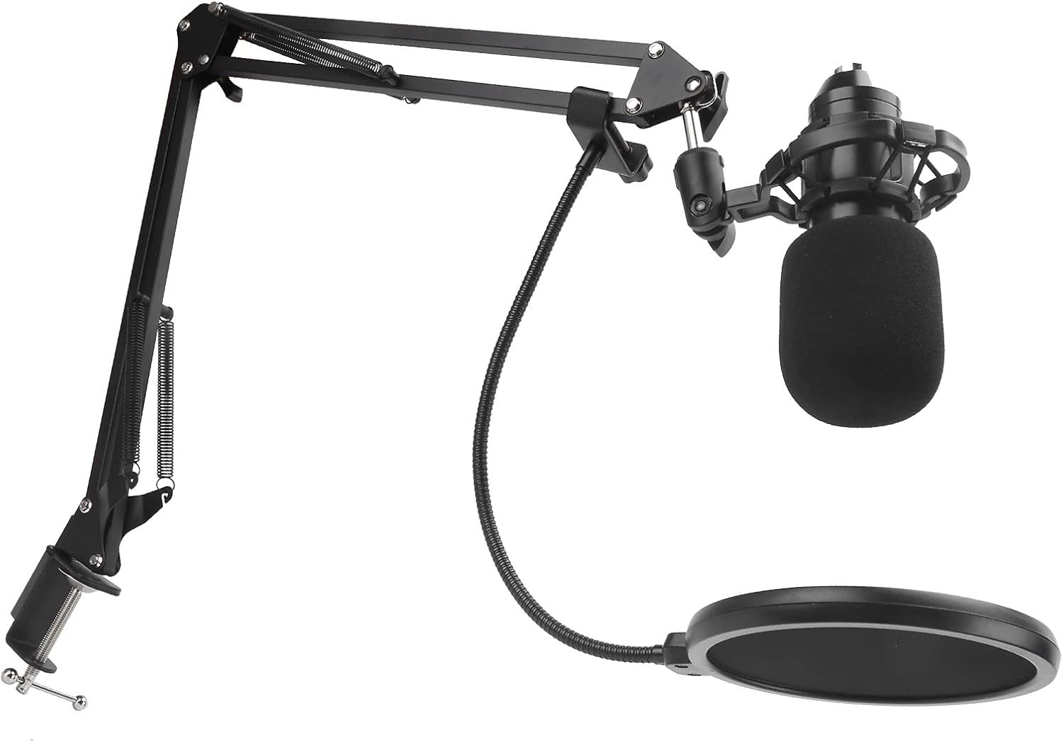 TOPINCN Condenser Microphones, Microphone Set Aluminum Alloy with Hanging Stand for Sing Online