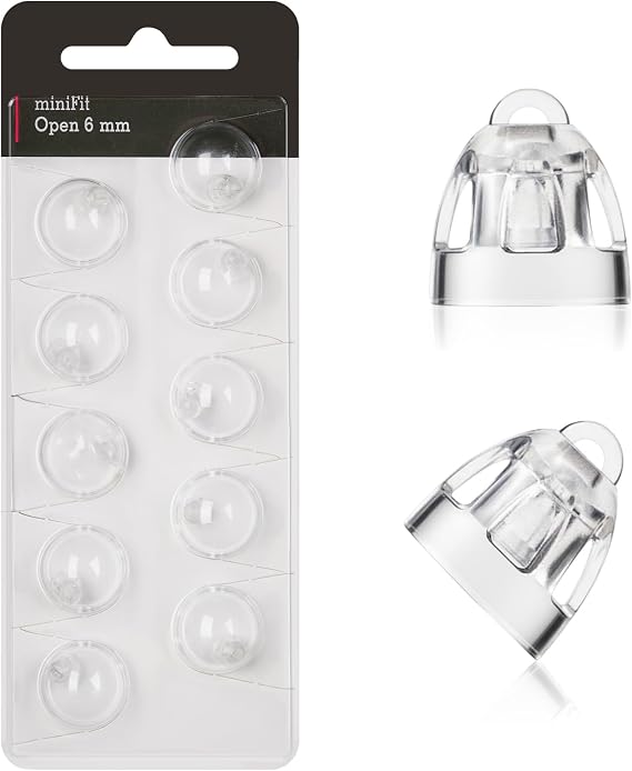 10Pcs Hearing Aid Domes 6mm Soft Silicone Double Vent Bass Domes