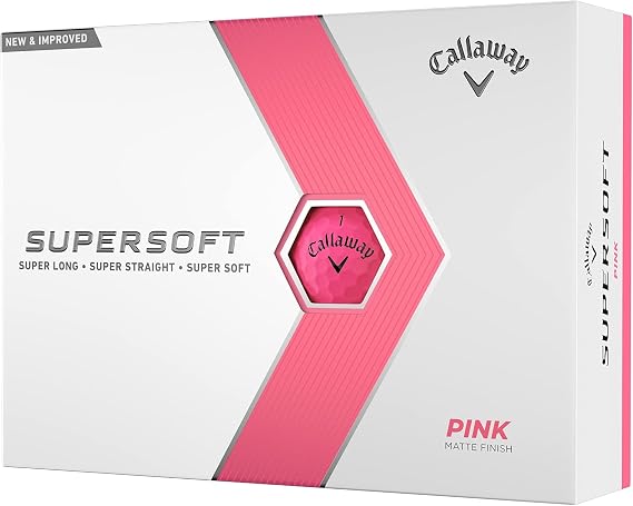 Callaway Golf Supersoft Golf Balls (2023,Pink),(Pack of 6)