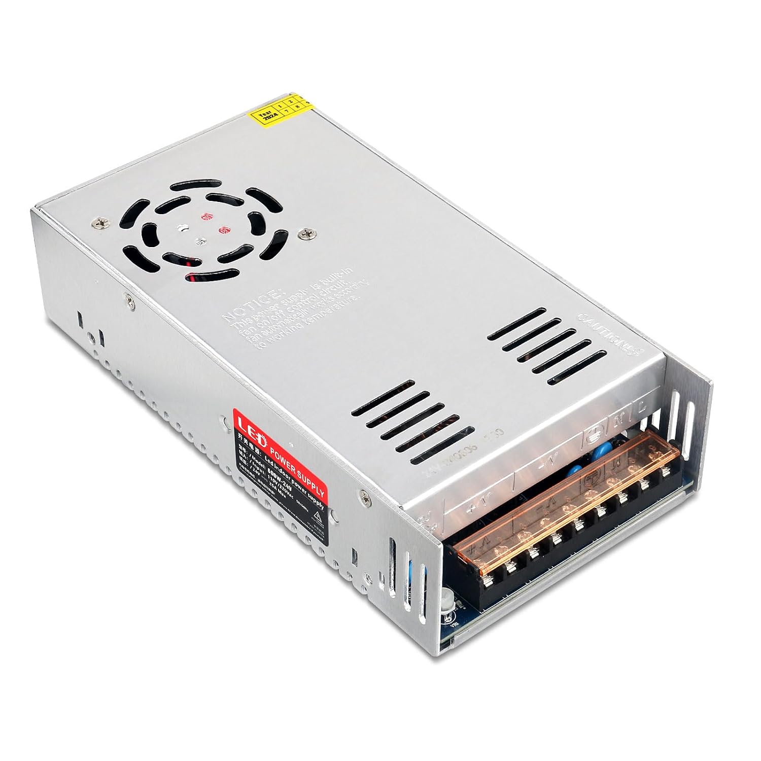 24V 25A 600W Power Supply ACDC Adapter Universal Regulated Switching AC 110-220V to DC 24 Volt 25 Amp Converter Transformer LED Driver for LED Strip Light CCTV Camera
