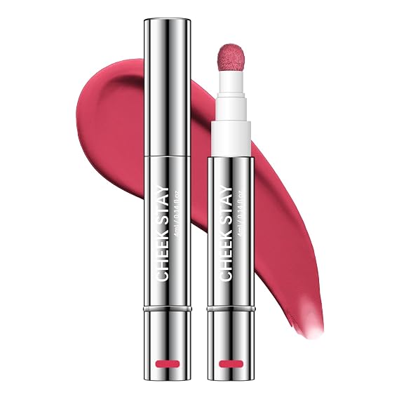Liquid Blush for Cheeks, Lightweight Weightless, Waterproof Long-lasting, High Pigment Color Blendable Buildable Cream Blush Wand Cheek Stain Stick for Radiant Flushed Cheeks, 04 Candy pink