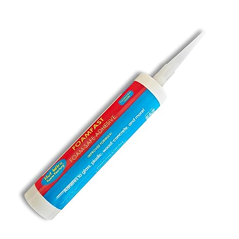 Hot Wire Foam Factory FoamFast Adhesive | Elastic, Non-Toxic, One-Component, Construction-Grade, Non-Expanding | for EPS, XPS Foam, Ceramic, Stone, Metal, Concrete, Drywall, Wood - 10.1 fl oz (1)