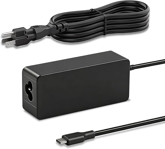 45W USB C Charger Compatible with Hp Dell Lenovo Acer chromebook Asus Samsung Sony Charger Fast Charging Type C HP Spectre X360 13 Elite X2 AC Adapter Power Cord Supply