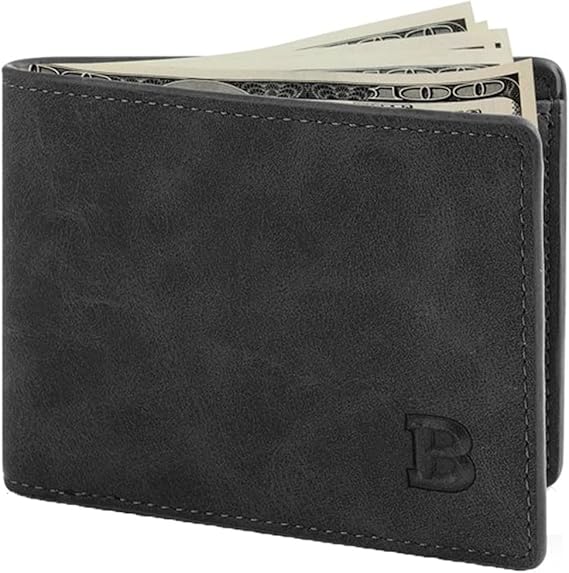 Wallet for Men, 2025 Bifold Rfid Blocking Leather Slim Minimalist Front Pocket Mens Wallet,Small Wallet for Men