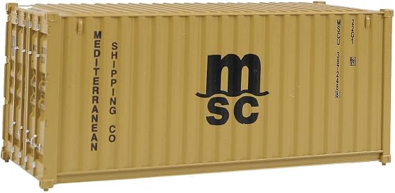 Walthers SceneMaster RS MSC BRN Container, 20', Mediterranean Shipping Co.