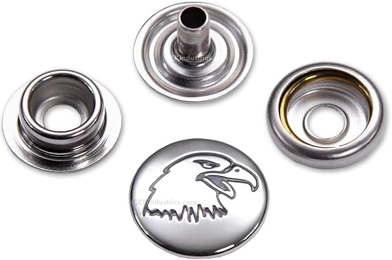 Metal Snap Sets - (Line 24) - (Eagle) - (1 Set) - for Leather, Holsters, Sheaths, Pouches, and Clothing