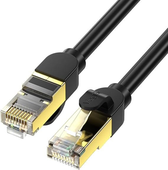 VegGieg CAT8 40Gbps 2000Mhz STP RJ45 Ethernet Cable 10 Meters