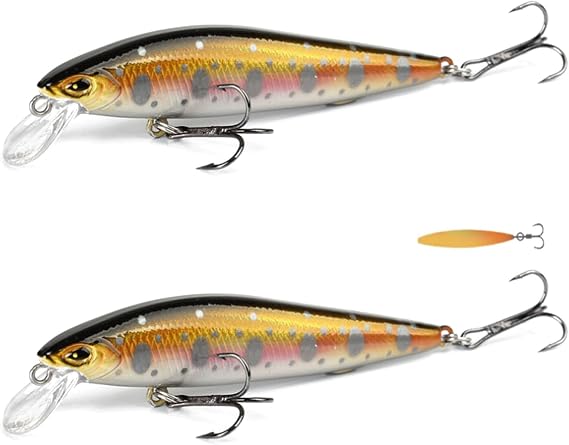 2 Pcs 10g 85mm Floating Wobbler Fishing Bait Mini Hard Bait Quality Professional Fishing Tackle Gear Sinking Lures