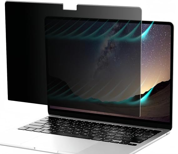 Privacy Screen for Macbook Air 13.6/13 Inch (2022-2026, M2, M3, M4, M5), Removable Matte Anti Glare Blue Light Protector Private Security Filter for 13.6 inch Mac Laptop Computer