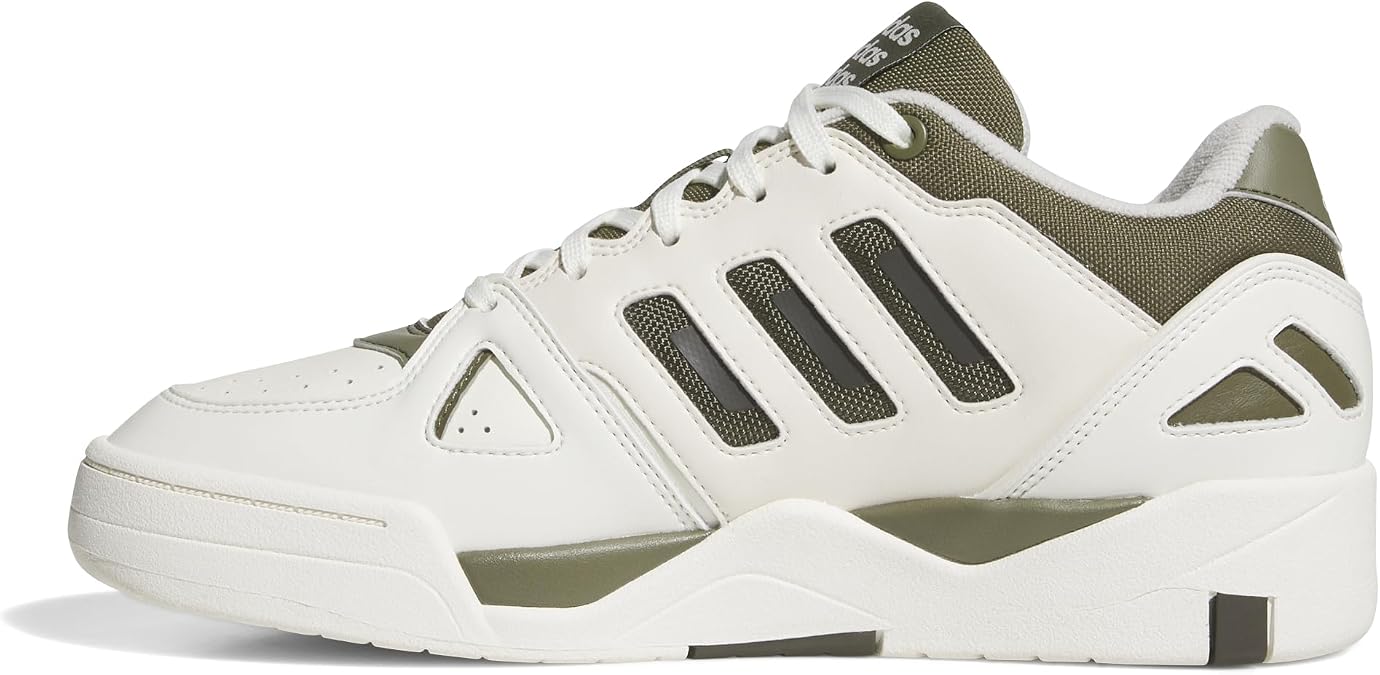 adidas Men's Midcity Low Shoes Off White/Olive Strata/Shadow Olive 46 EU
