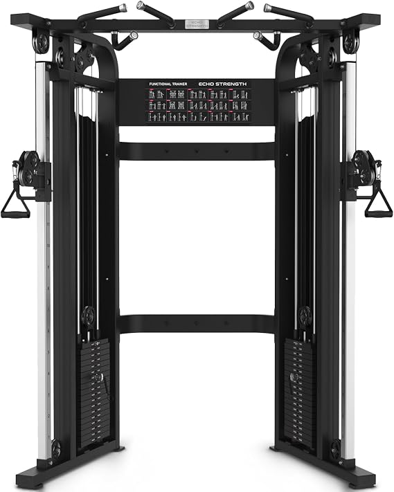 Cable Crossover Exercise Machine for Home & Commercial Gym, Functional Trainer Cable Machine, Functional Training Center All in One Home Gym Cable Machine and Dual Weights Stack for Cable Workout