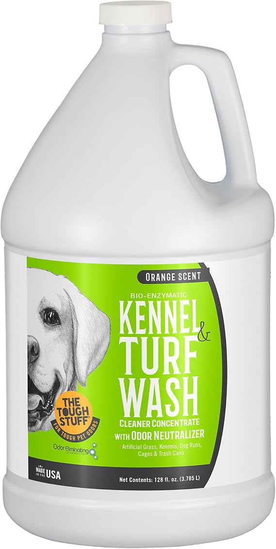 Arkwright Tough Stuff Kennel and Turf Wash - All-Purpose Cleaner Concentrate, Instantly Removes Pet Odors, Hose Attachment for Easy Dilution, Safe for Pets & Turf, 1 Gallon Refill