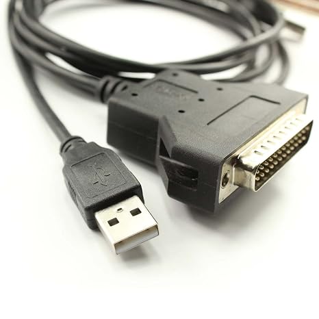 Silabs CP2102 USB RS232 Serial Printer Adapter Cable to DB25 for Bar Code Printer Scanner (180CM)