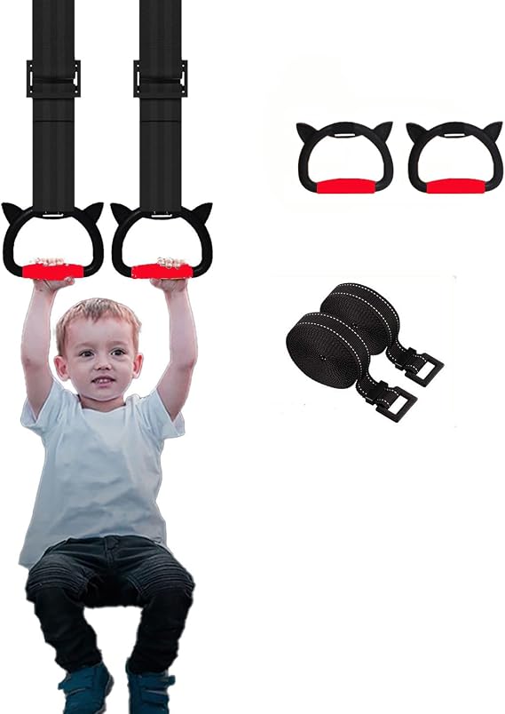 New Gymnastic Rings,Both for Adults and Kids,Support 360LBS,Home Fitness Equipment for Children, Kid's Indoor Pull-up Bar for Stretching and Height Increase…