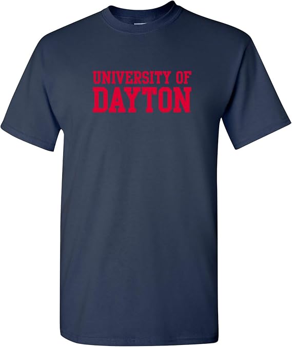 Dayton Flyers Basic Block, Team Color T Shirt, College, University