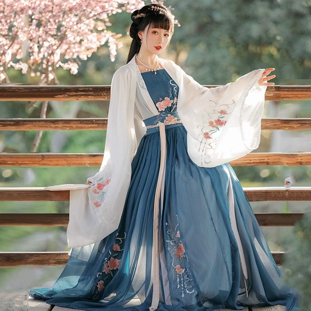 Houchu Hanfu Chinese Traditional Hanfu Dress Ancient Dress Chinese Cosplay Costume Set Embroidery Costume Fairy Dress Female