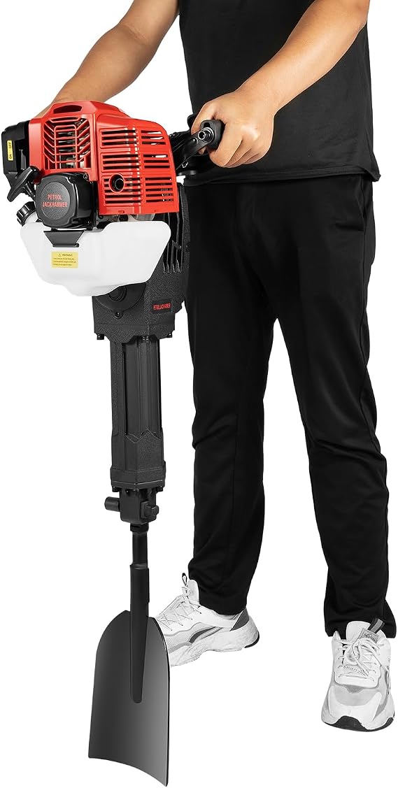 Handheld Trencher Digger Machine, 52cc Engine Gas Powered Garden Shovel for Digging, 2-Stroke Portable Gasoline Excavator, Garden Tree Digger for Garden Lawn Planting Shovel
