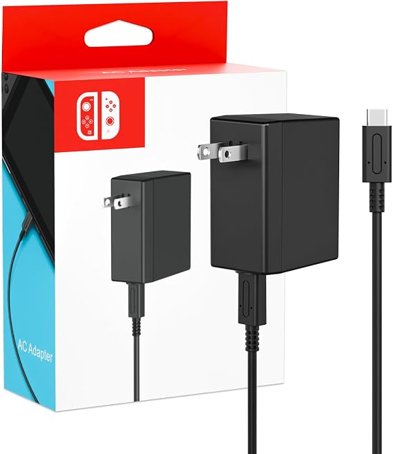 Charger for Nintendo Switch, 45W AC Adapter Fast Charging with 10ft Detachable USB C Cable, Compatible with Switch/OLED/Lite, Steam Deck, Support TV Mode, Original Quality