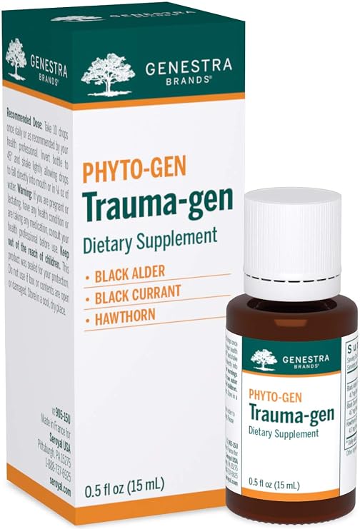 Genestra Brands Trauma-gen, 0.5 fl. oz. | Black Alder, Black Currant, and Hawthorn Herbal Supplement, Antioxidant Support*
