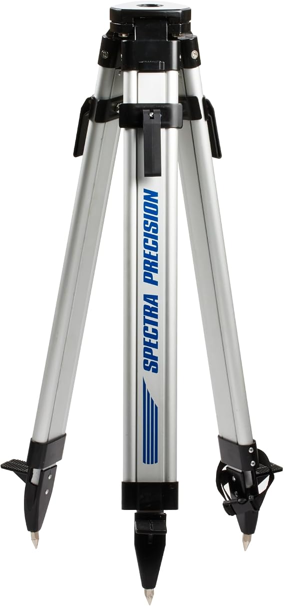 Spectra Precision Q104025 Flat Head, System Case Length Medium Duty Aluminum Tripod for Rotary Laser Levels and Grade Lasers