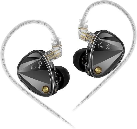 KZ Vader Pro in-Ear Monitors Gaming Earbuds, Triple Dynamic Driver IEM with 4 Tuning Switches, Clarity in All Frequency Stereo Sound Comfortable Noise Isolating Earphones for Stage and Studio (NNMIC)