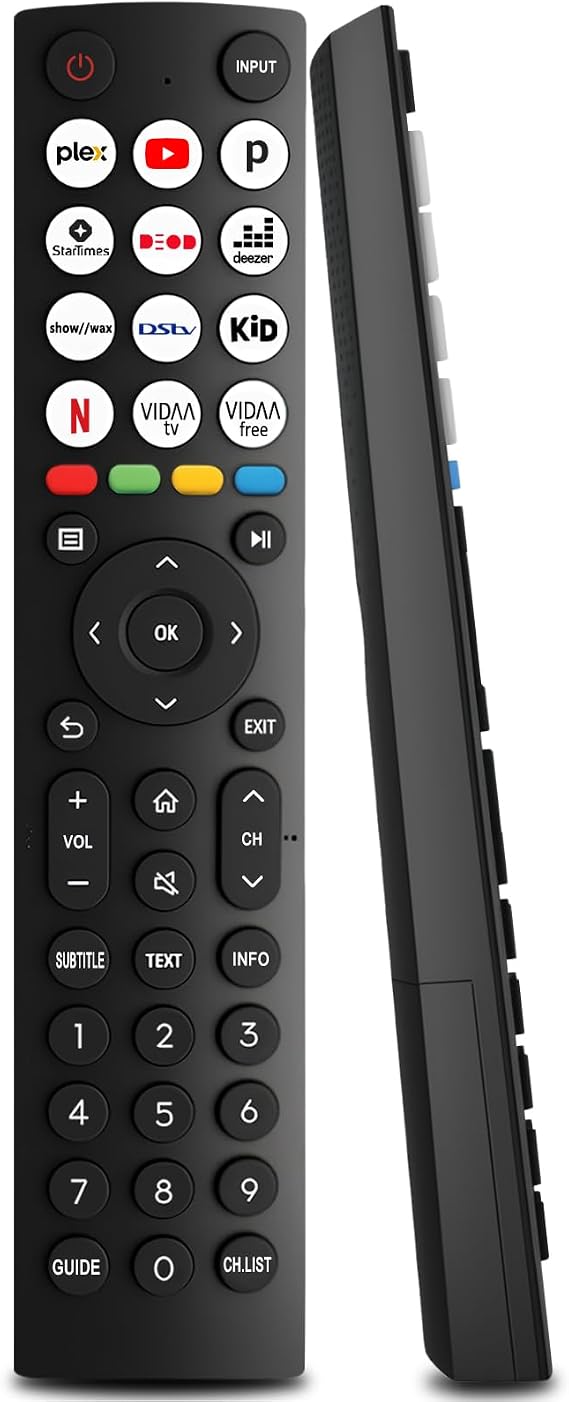 Replacement Hisense TV Remote Control, Universal Remote Control for Hisense VIDAA 4K UHD Smart TV 40A4KV 32A4KV 43A4KV, Replace EN3G39 ERF3A80 EN2A30, 12 Shortcut Buttons, No Setup Required