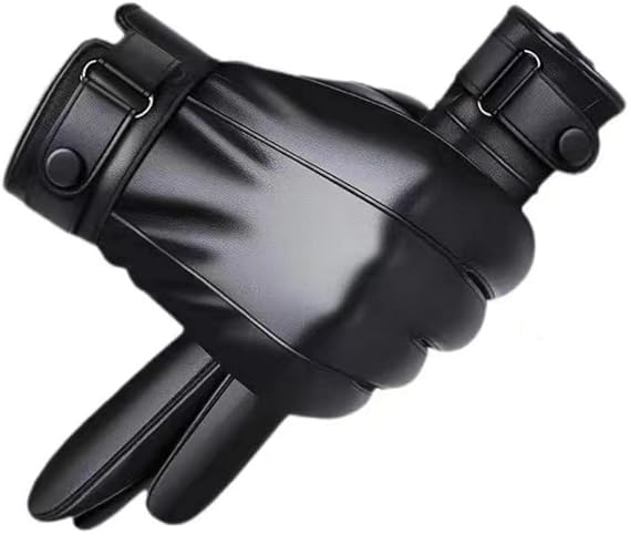Leather Gloves For Men,Winter Warm Touch Screen Motor Gloves,Soft Cashmere Lining-Christmas, Valentine's Day present