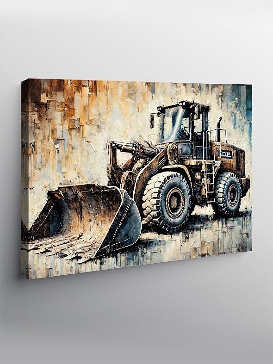 Tablo Mega Kanvas Tablo İnşaat Ve Dozer YTCNVS500101, 100 x 140