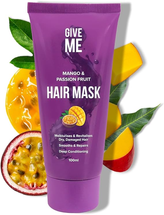 Give Me Cosmetics, Hair Mask for Dry Damaged Hair, Mango & Passion Fruit, Deep Conditioning, Intensely Hydrating Formula, Smoothes & Repairs, Salon Finish