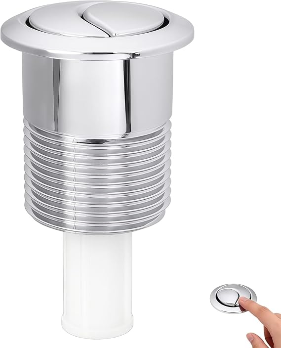 Dual Flush Toilet Push Button, Toilet Flush Button Toilets Push Buttons Flushs Replacement, Pushs Buttons Toilets Flushs Pusher Suitable for Use in Washroom and Bathrooms 85 * 48mm
