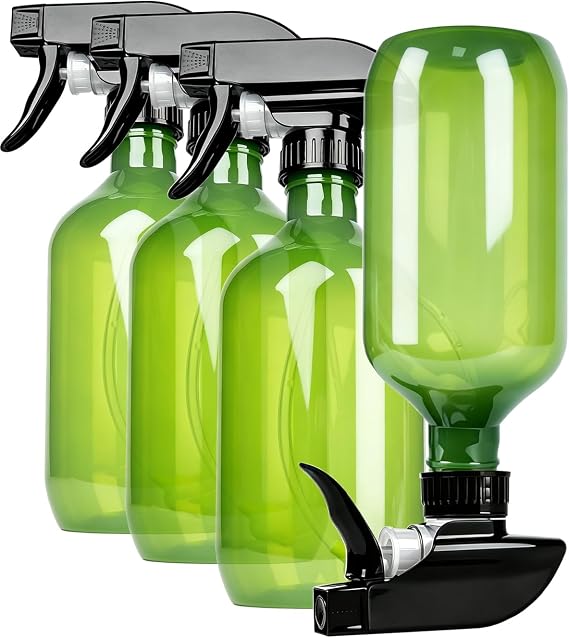 2 Pack 16oz Spray Bottles with Adjustable Spray Nozzles for Cleaning