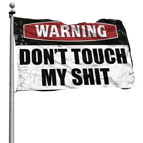 Posters For College Dorm Warning Don'T Touch My Flag Welcome Garden Flag Outdoor Bar Decor (Size : 60X90CM)