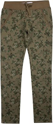 VIGOSS Girls Printed Leggings Knit Active Pants 8 Fern Green