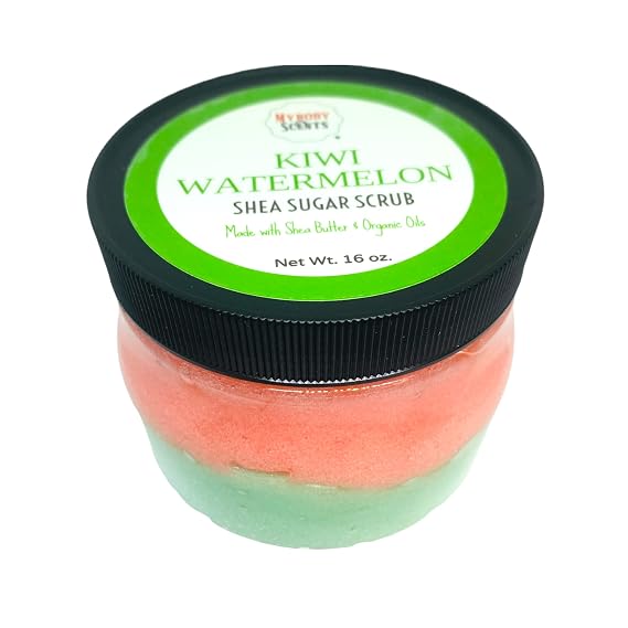 Kiwi Watermelon Shea Sugar Body Scrub, 16 oz.