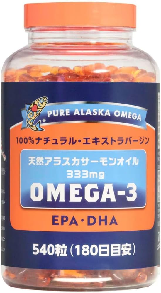 Natural Alaska Omega 3 Salmon Oil with EPA and DHA Blend, 100% Natural, Extra Virgin, 11.0 oz 333 mg x 540 Tablets, 180 Day Supply