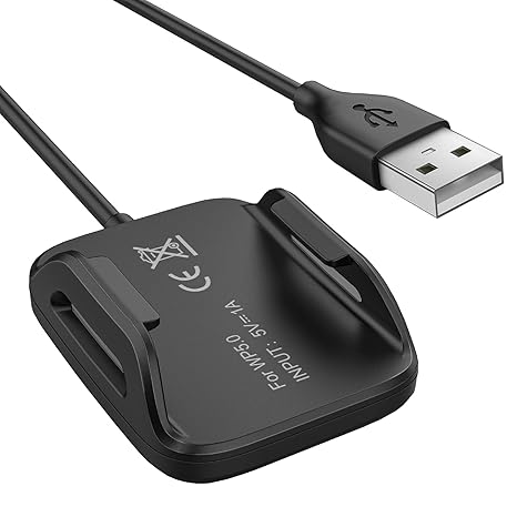Charger for Whoop 5.0/MG Smartwatch, Black | 3.3Ft USB Cable