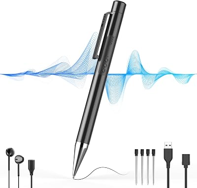 64GB Digital Voice Recorder Voice Activated Recorder Recording Device with Noise Cancellation Rechargeable Portable Audio Recording Devices for Lectures, Meeting, Interview, Class