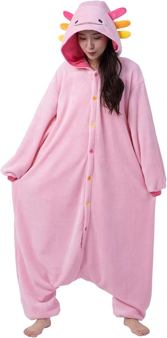 SAZAC Kigurumi - Axolotl - Onesie Jumpsuit Halloween Costume