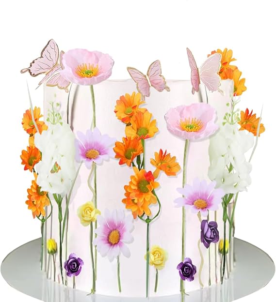 Flowers Cake Topper for Wildflowers Bloom Theme Cake