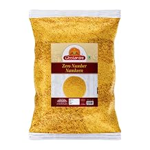 Ghotaram Organic Nylon Sev, Bhel Namkeen Sev, Bhel Chaat Sevpuri Papdi Sev Namkeen Indian Snack (Non Spicy), Pure Besan Namkeen Snacks, Barik Sev Sev Puri Bhel Puri Sev Fine Sev-350g*1Pack