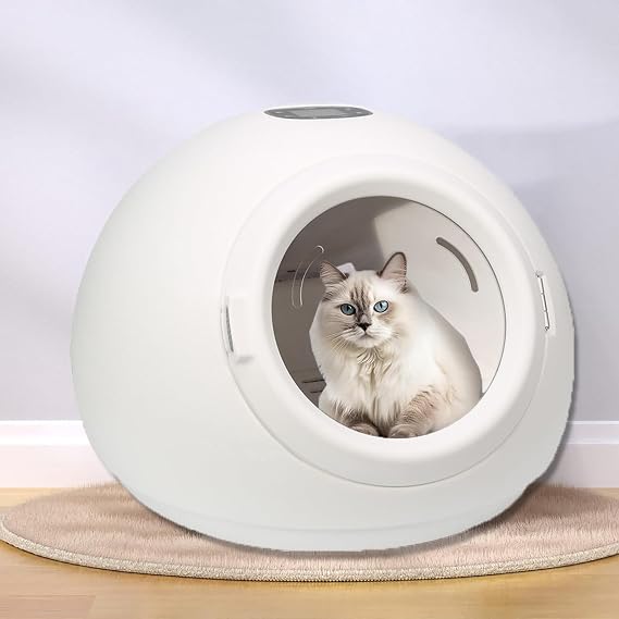 Pet Dryer Box, Automatic Blow Dryer for Cat and Small Dog Hair, Homothermal Temperature Control, 360 Nature Wind Drying 55L Capacity Professional Fast Drying Blower,110V