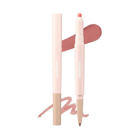 COLORGRAM All In One Over-Lip Maker 01 Warm Peach | Versatile Lip Liner & Contour with Natural Shades, Matte finish, Bigger er Lips, Plumping effect, Smooth creamy texture