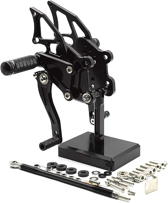 CNC Z300 15-18 Motorcycle Adjustable Rearsets Foot Pegs Rear Set Footpeg Brake Shift Pedal Compatible with NINJA 300 250R 2013-2017 /Z300 2015-2018 /Z250 2013-2016 Black